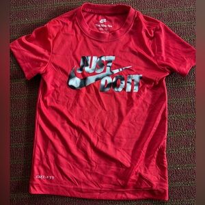 Nike Kids Dri-FIT “Just Do It” Red Tee (Size 5)
